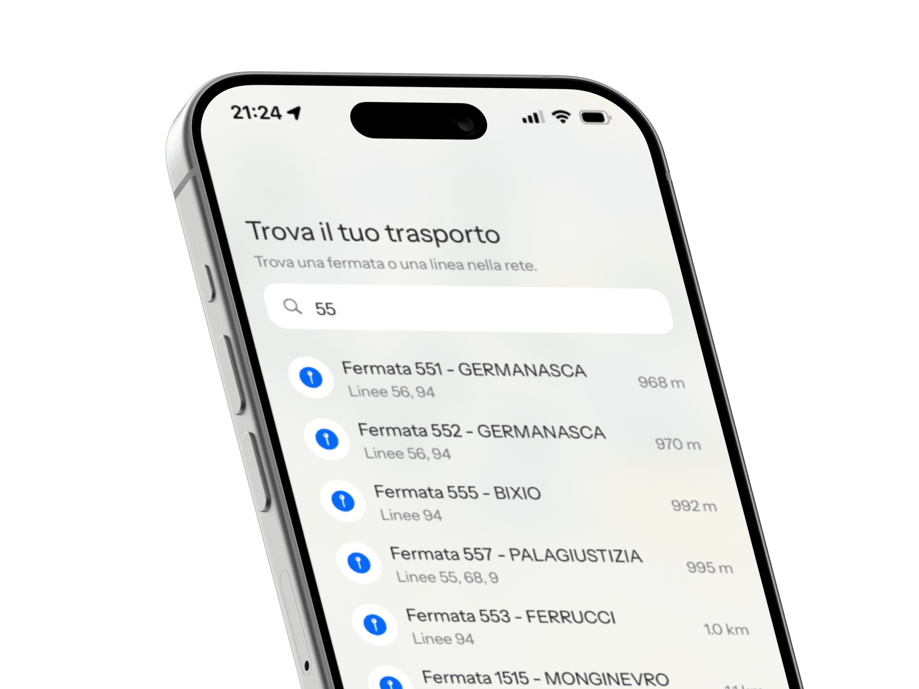Prossimo search lines screen